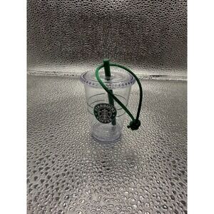 Starbucks Mini Tumbler Ornament Keychain Green Strap Travel Coffee Cup